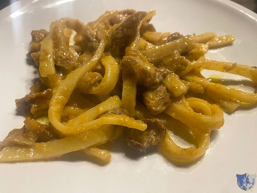 Fettuccine con zucca e porcini