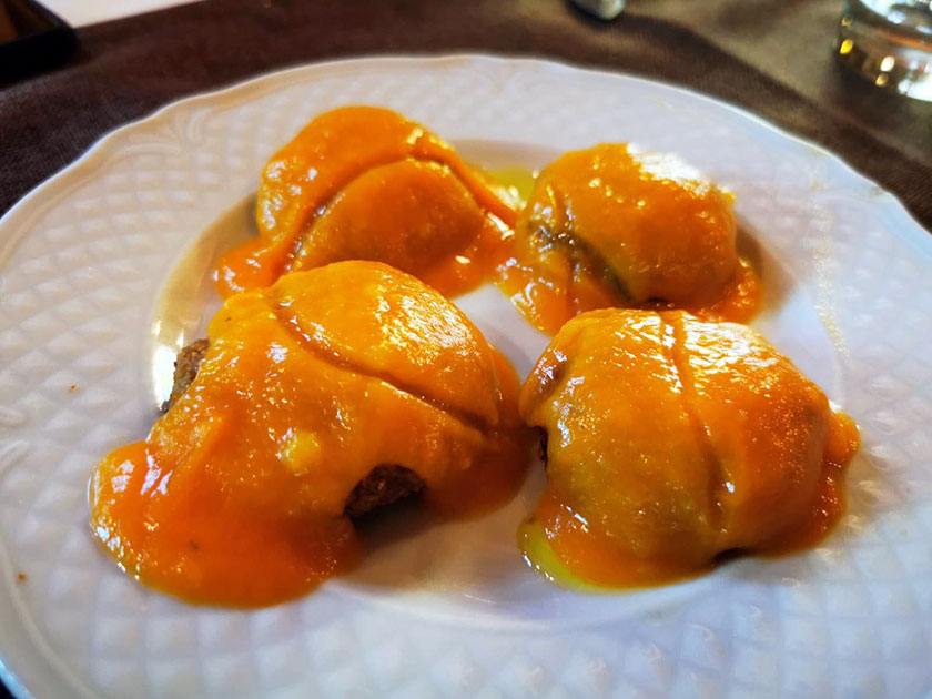 Polpette di verdure con purea di zucca a Km 0