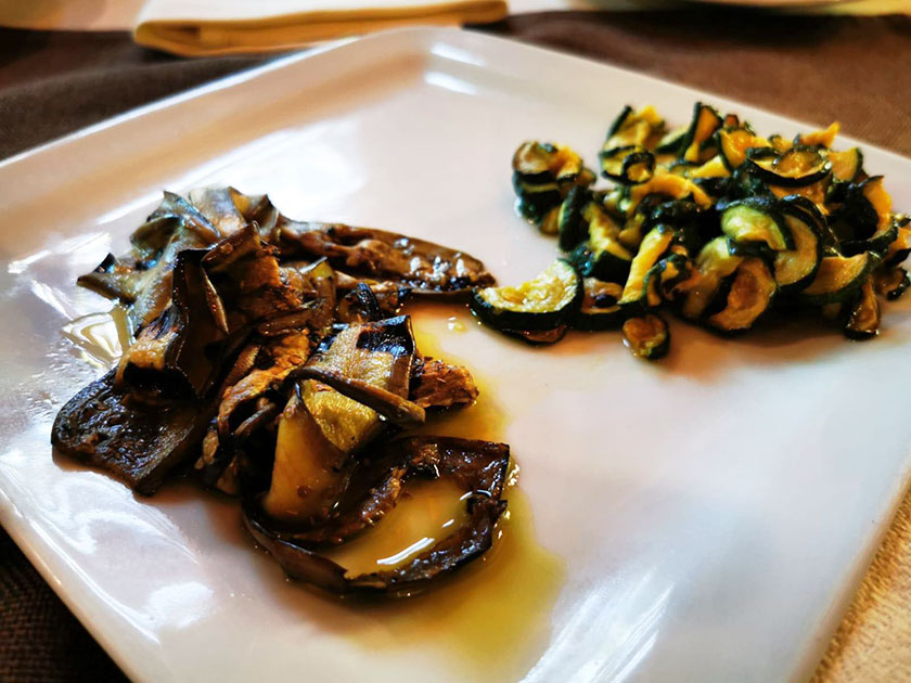 Zucchine alla scapece e melanzane alla griglia