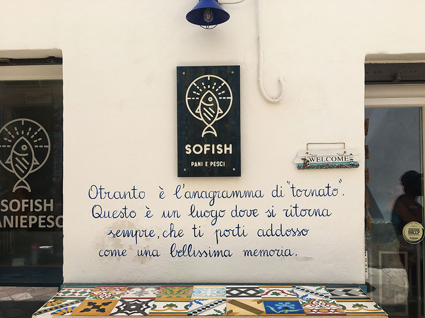 Sofish Otranto Le Ingresso del locale