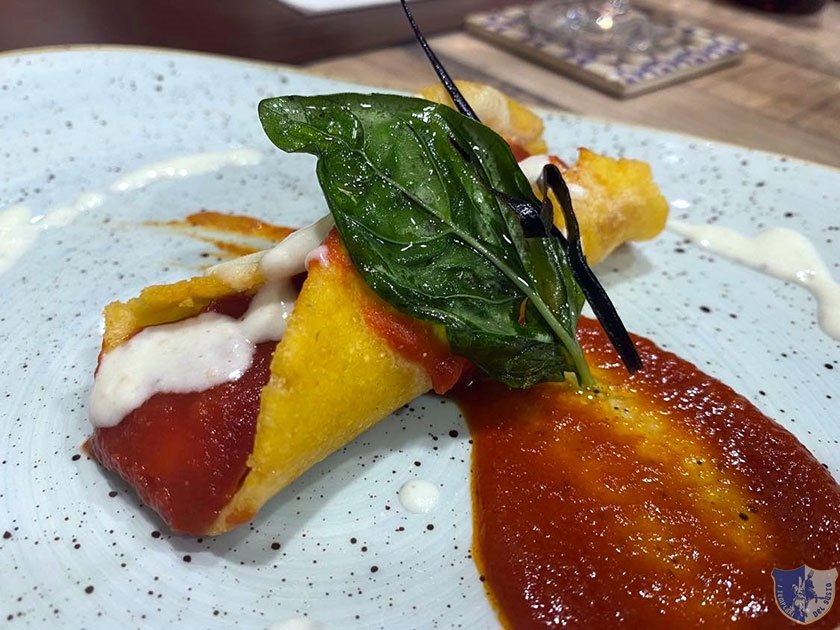 Taco di parmigiana di melanzane tiepida