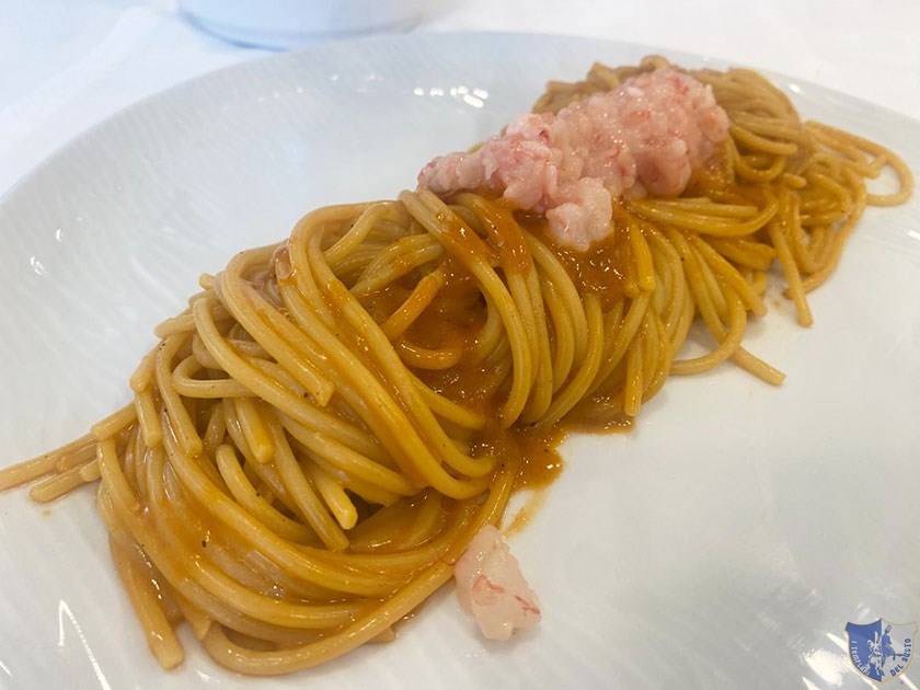 Spaghettoni al gambero rosso e la sua bisque