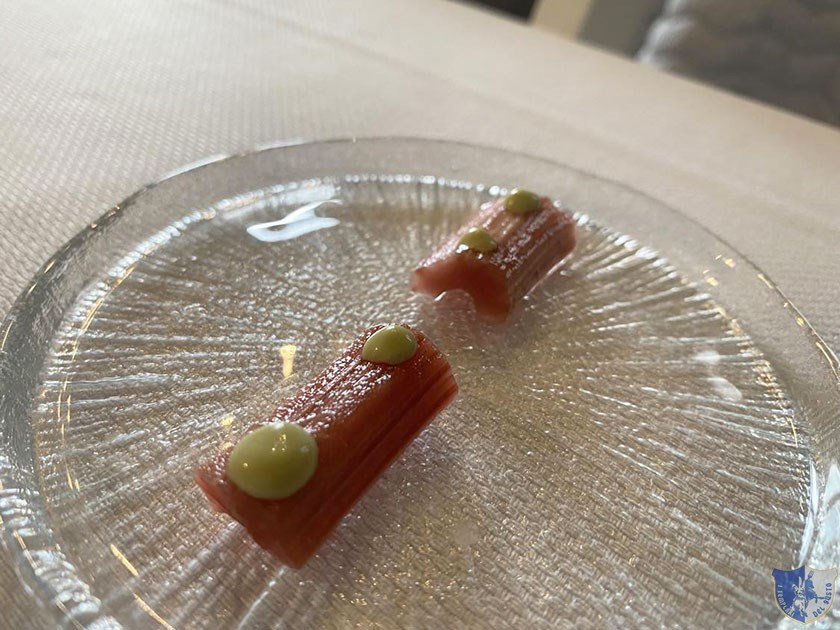 Sedano al lampone con maionese al Wasabi