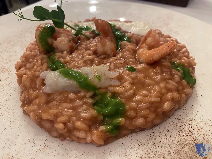 Il risotto ai due crostacei con crema di burrata e limone