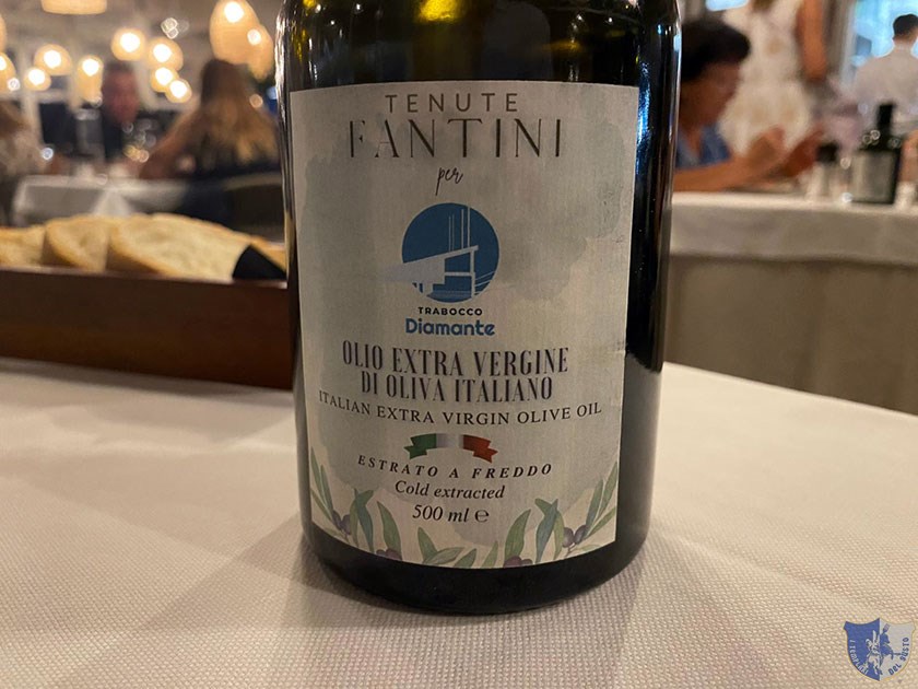 Olio Evo di Tenute Fantini per il Trabocco Diamante