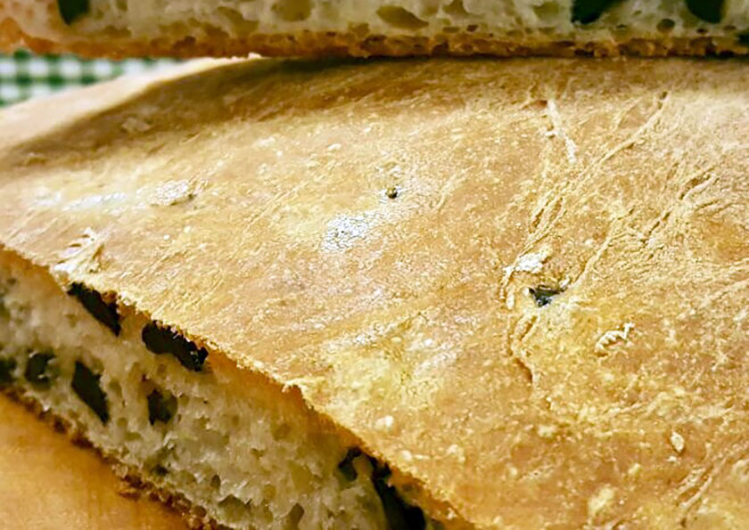 Pane con le olive dettaglio