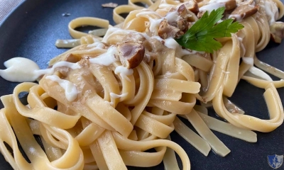 Sa'di cucina & co. Avellino - Le fettucce ai funghi porcini con crema di parmigiano e castagna fritta di Montella