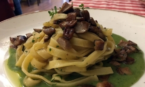 Tavernetta Marinella. San Michele di Serino (Av) - Tagliatelle ai porcini su vellutata di basilico e patate