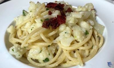 La Grotta da Concetta. Campobasso - Spaghetti aglio, olio, peperoncino, cavolfiore e peperone crusco