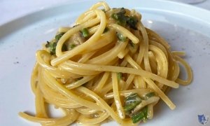 La Carbonara di asparagi della Trattoria Braceria Due Nani ad Ariano Irpino