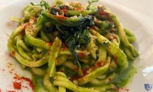 La Pergola. Gesualdo (Av) - Maccaronara con broccoli, colatura di alici di Cetara e pane soffritto